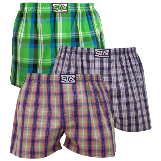 3PACK Boxershorts til mænd Styx classic elastic flerfarvet (A10208830)