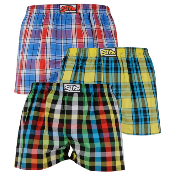 3PACK Boxershorts til mænd Styx classic elastic flerfarvet (A9070810)