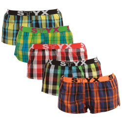 5PACK Dameshorts Styx sport gummi flerfarvet (T81325262831)