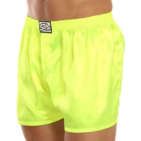 Boxershorts til mænd Styx klassisk gummi satin neon green (C1161)