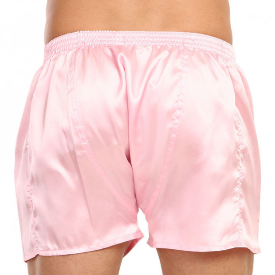 Boxershorts til mænd Styx klassisk gummi satin pink (C1160)