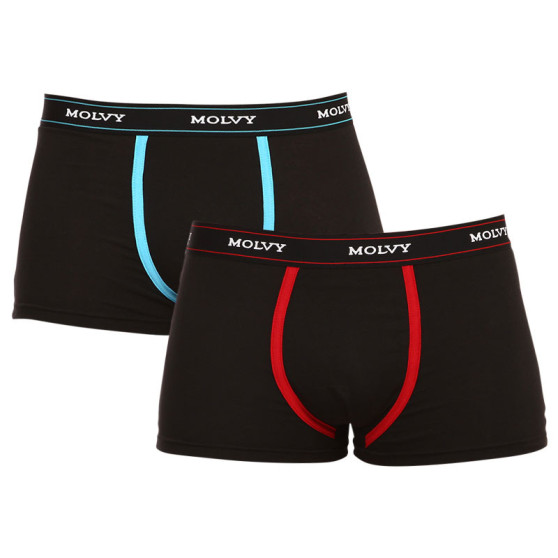 2PACK Boxershorts til mænd Molvy sort (KP-082-BEU)