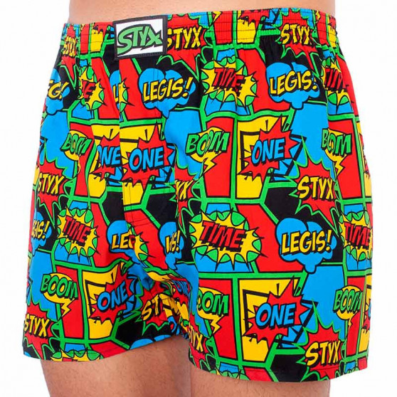 Boxershorts til mænd art klassisk gummi og sokker Styx boom (AH955)