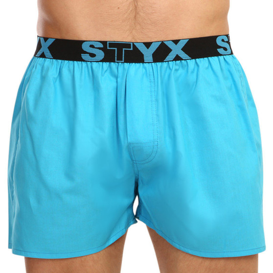 Boxershorts til mænd Styx sport gummi lyseblå (B969)