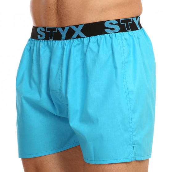 Boxershorts til mænd Styx sport gummi lyseblå (B969)