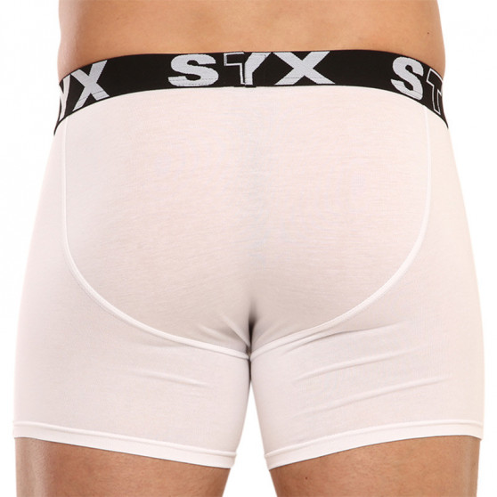 Boxershorts til mænd Styx lang sportselastik hvid (U1061)