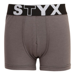 Boksershorts til børn Styx sportselastik mørkegrå (GJ1063)