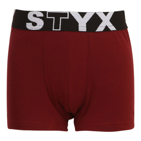 Boxershorts til børn Styx sport gummi burgundy (GJ1060)