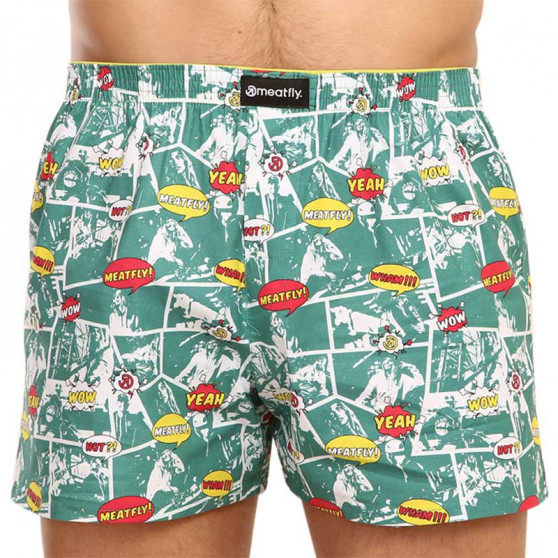 2PACK Boxershorts til mænd Meatfly flerfarvet (Agostino - green comics)