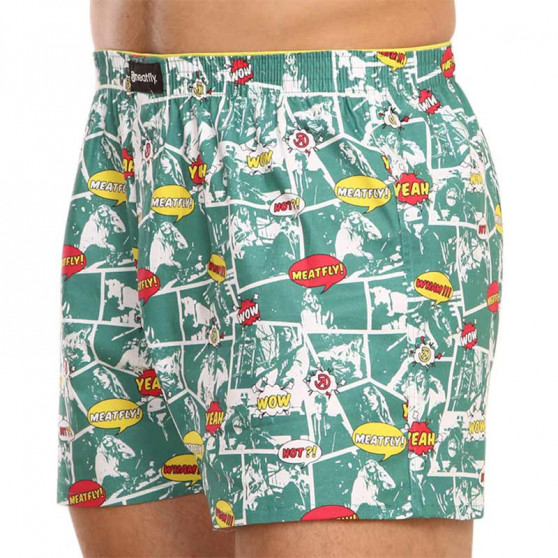 2PACK Boxershorts til mænd Meatfly flerfarvet (Agostino - green comics)