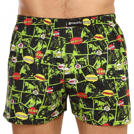 2PACK Boxershorts til mænd Meatfly flerfarvet (Agostino - green comics)