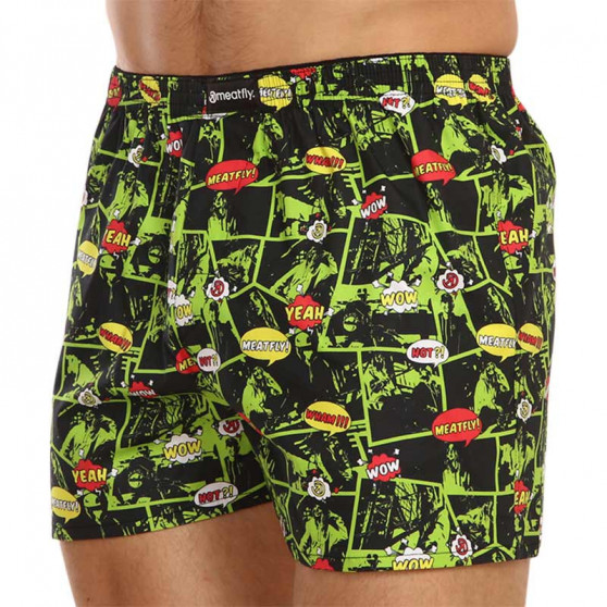 2PACK Boxershorts til mænd Meatfly flerfarvet (Agostino - green comics)