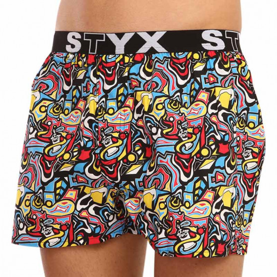 Boxershorts til mænd Styx kunst sport gummi skitse (B1254)