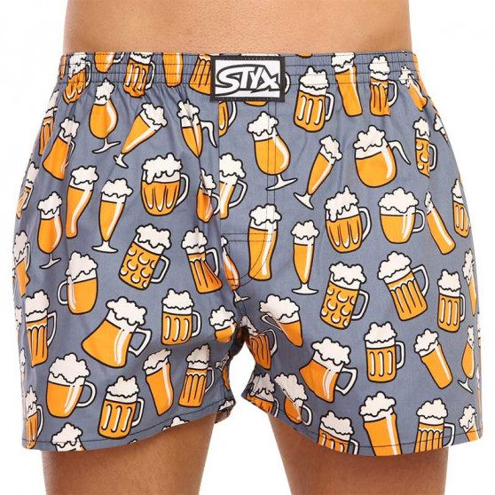 Boxershorts til mænd art klassisk gummi og sokker Styx øl (AH1357)