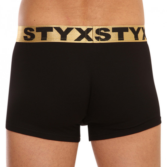 Boxershorts til mænd Styx / KTV sportselastik sort - guldelastik (GTZL960)