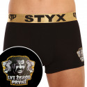 Boxershorts til mænd Styx / KTV sportselastik sort - guldelastik (GTZL960)