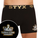 Boxershorts til mænd Styx / KTV lang sportselastik sort - sort elastik (UTCK960)