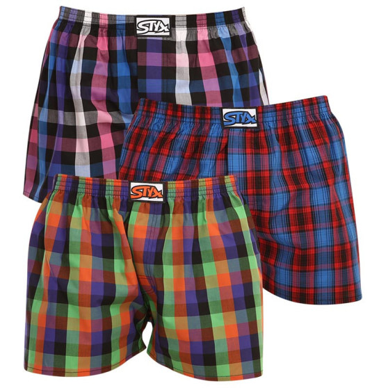 3PACK Boxershorts til mænd Styx classic elastic flerfarvet (A9121517)