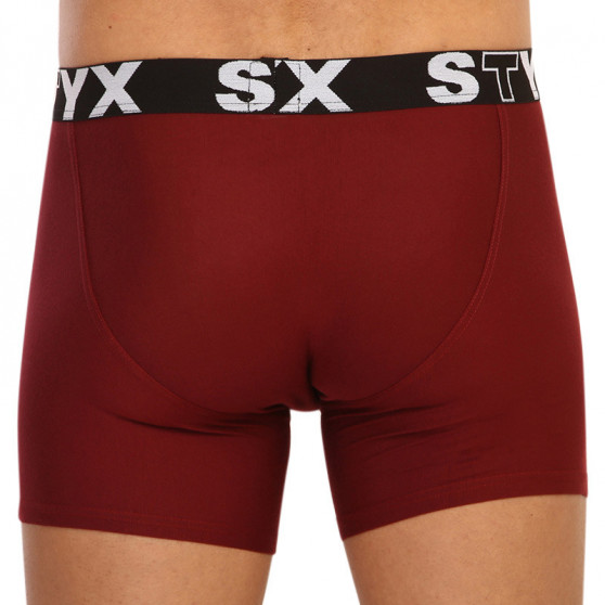 Boxershorts til mænd Styx lang sport gummi bordeaux (U1060)