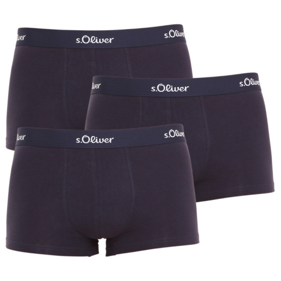 3PACK Boxershorts til mænd S.Oliver mørkeblå (JH-34H-18617715)