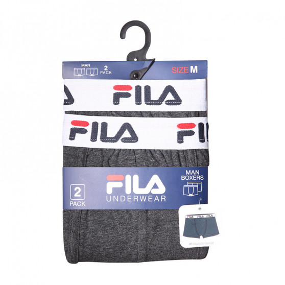 2PACK Boxershorts til mænd Fila grå (FU5016/2-248)