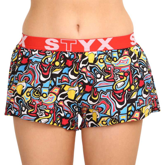 Dameshorts Styx kunst sport gummi skitse (T1254)