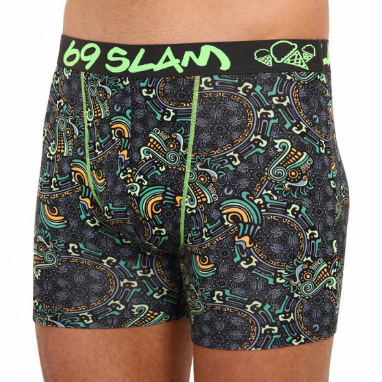 Boxershorts til mænd 69SLAM fit bamboo mayan dragon (MPBMDG-BB)