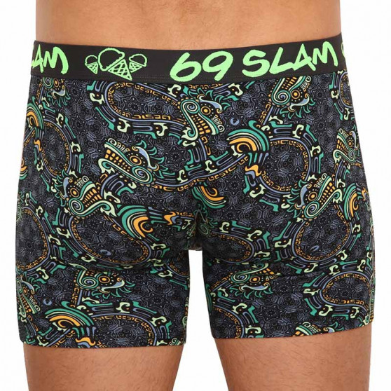 Boxershorts til mænd 69SLAM fit bamboo mayan dragon (MPBMDG-BB)