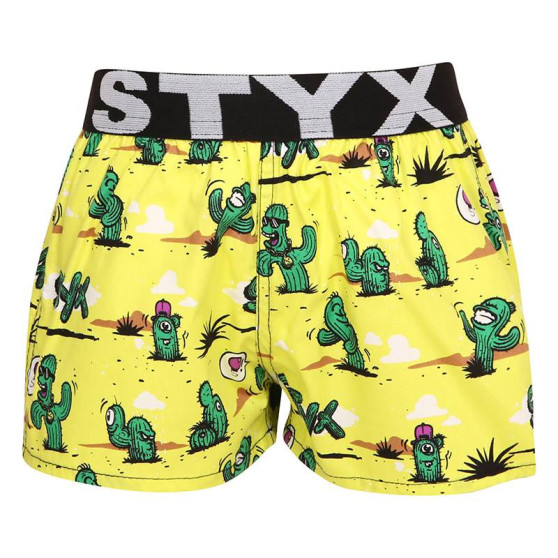 Børneshorts Styx kunst sport gummi kaktus (BJ1351)