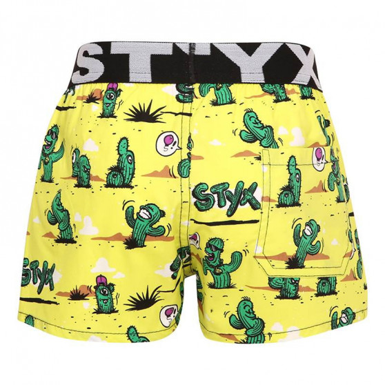 Børneshorts Styx kunst sport gummi kaktus (BJ1351)