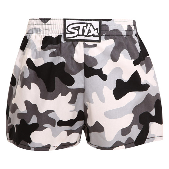 Børneshorts Styx art klassisk gummi camouflage (J1457)