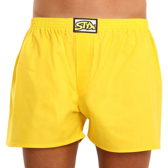 Boxershorts til mænd Styx klassisk gummi yellow (A1068)