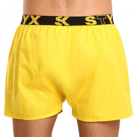 Boxershorts til mænd Styx sport elastik gul (B1068)