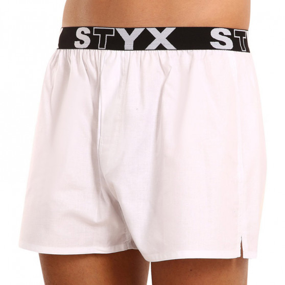 Boxershorts til mænd Styx sport gummi hvid (B1061)