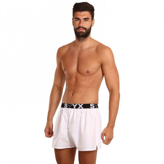 Boxershorts til mænd Styx sport gummi hvid (B1061)