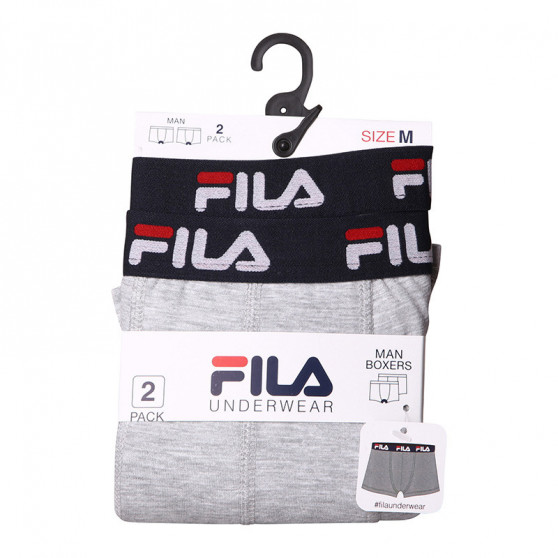 2PACK Boxershorts til mænd Fila grå (FU5142/2-400)