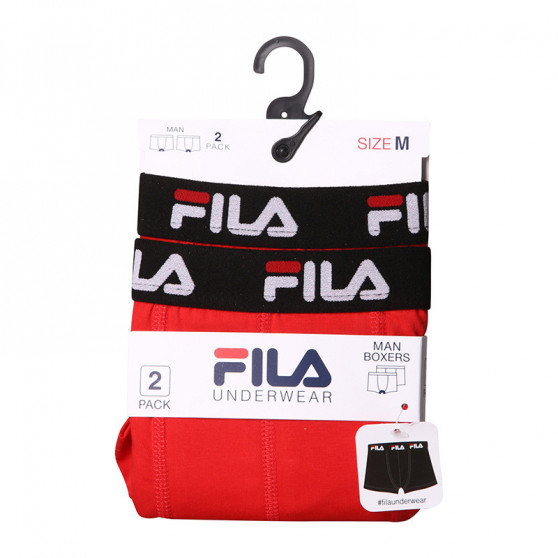 2PACK Boxershorts til mænd Fila rød (FU5141/2-118)