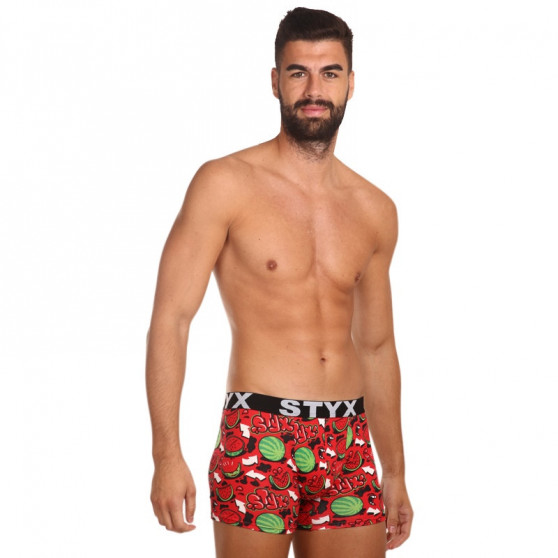 Boxershorts til mænd Styx lang kunst sport gummimeloner (U1459)