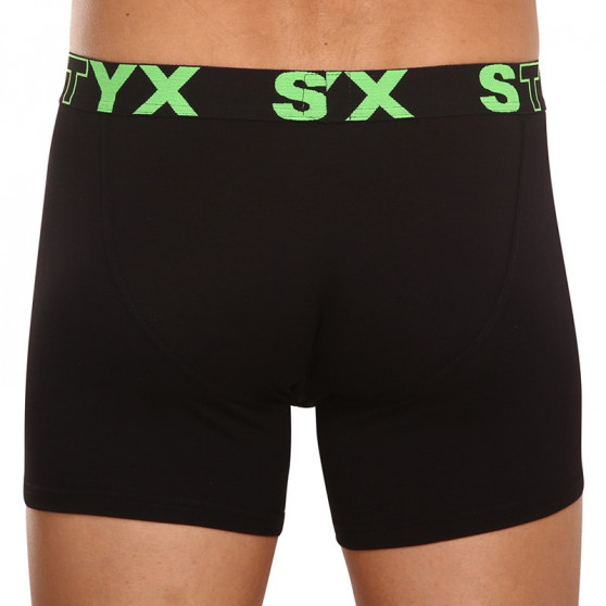 Boxershorts til mænd Styx lang sport gummi sort (U962)