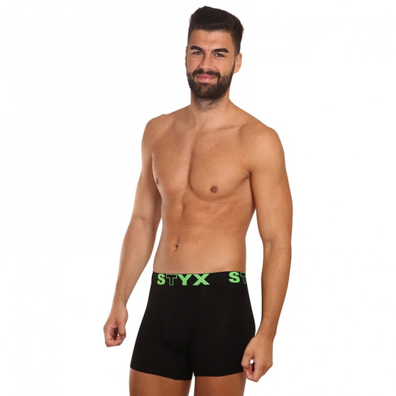 Boxershorts til mænd Styx lang sport gummi sort (U962)