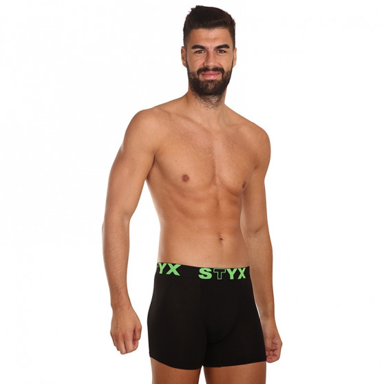 Boxershorts til mænd Styx lang sport gummi sort (U962)