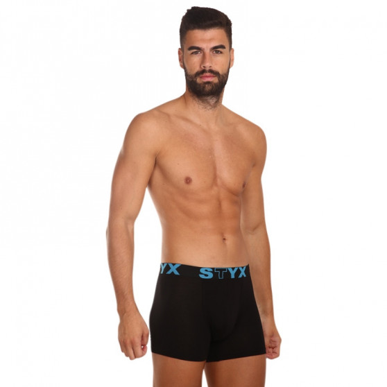 Boxershorts til mænd Styx lang sport gummi sort (U961)