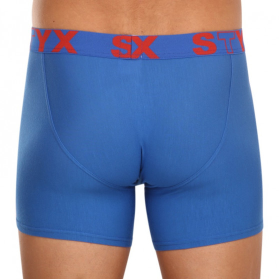 Boxershorts til mænd Styx lang sport gummi blå (U967)