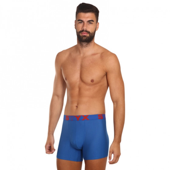 Boxershorts til mænd Styx lang sport gummi blå (U967)