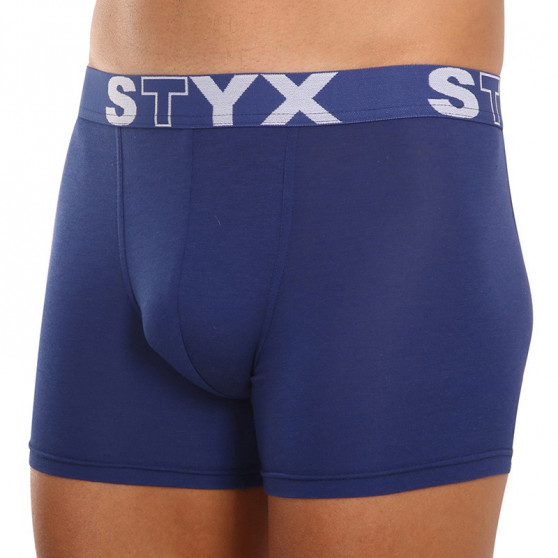 Boxershorts til mænd Styx lang sportselastik mørkeblå (U968)