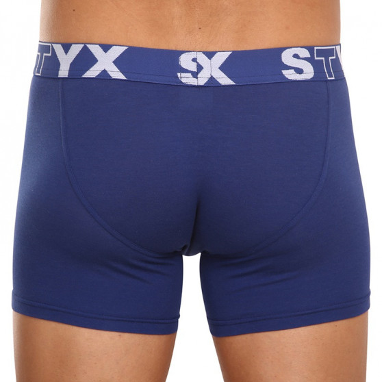 Boxershorts til mænd Styx lang sportselastik mørkeblå (U968)