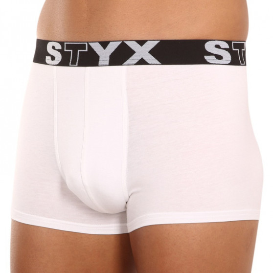 Boxershorts til mænd Styx sportselastik hvid (G1061)