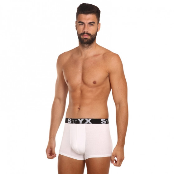 Boxershorts til mænd Styx sportselastik hvid (G1061)