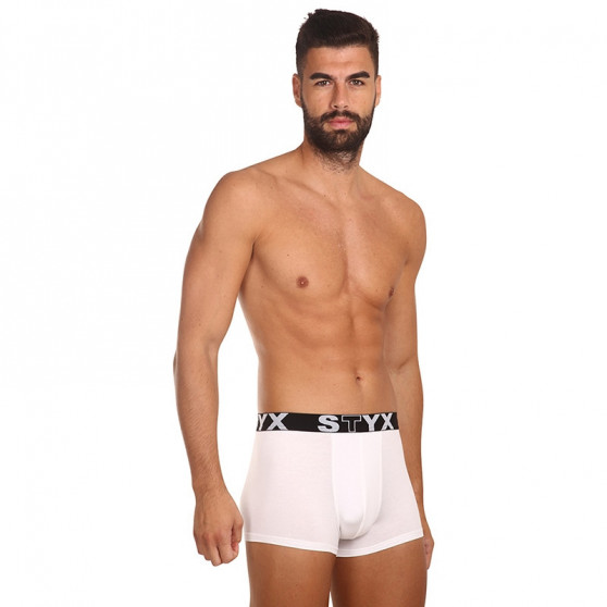 Boxershorts til mænd Styx sportselastik hvid (G1061)