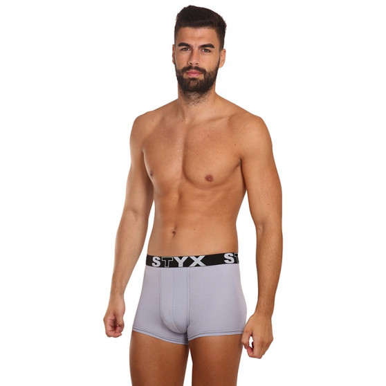 Boxershorts til mænd Styx sport gummi lysegrå (G1062)